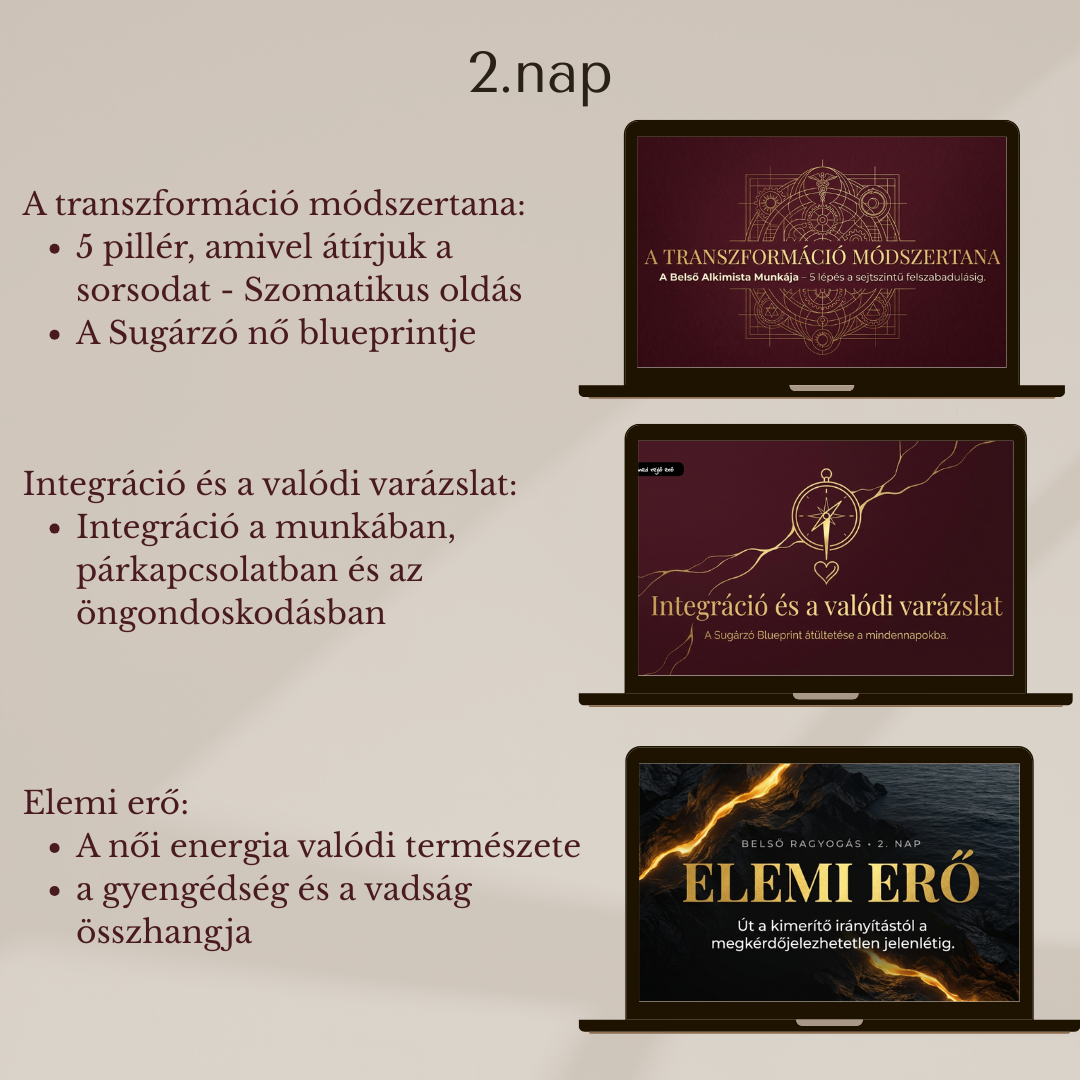 BELSŐ RAGYOGÁS: 2 Napos női identitás-újrahangolás